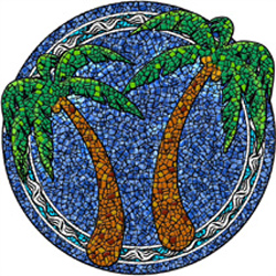 1051 - Large Mosaic Palm Trees - 1051